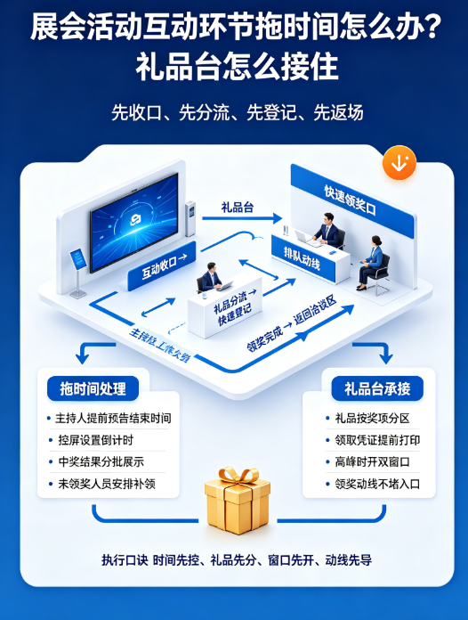 展会活动互动环节拖时间怎么办？礼品台怎么接住