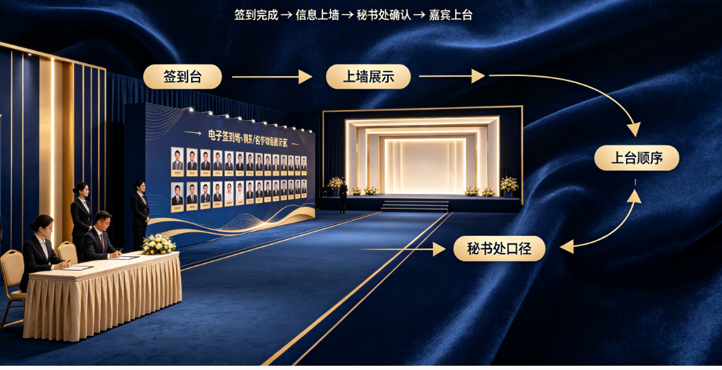 商会年会签到与上墙前后怎么衔接？秘书处口径和嘉宾上台顺序要分清顺序