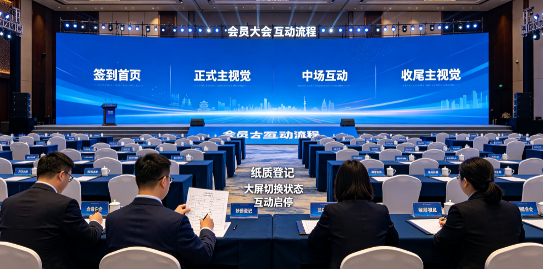会员大会互动流程怎么排？大屏页面怎么切换