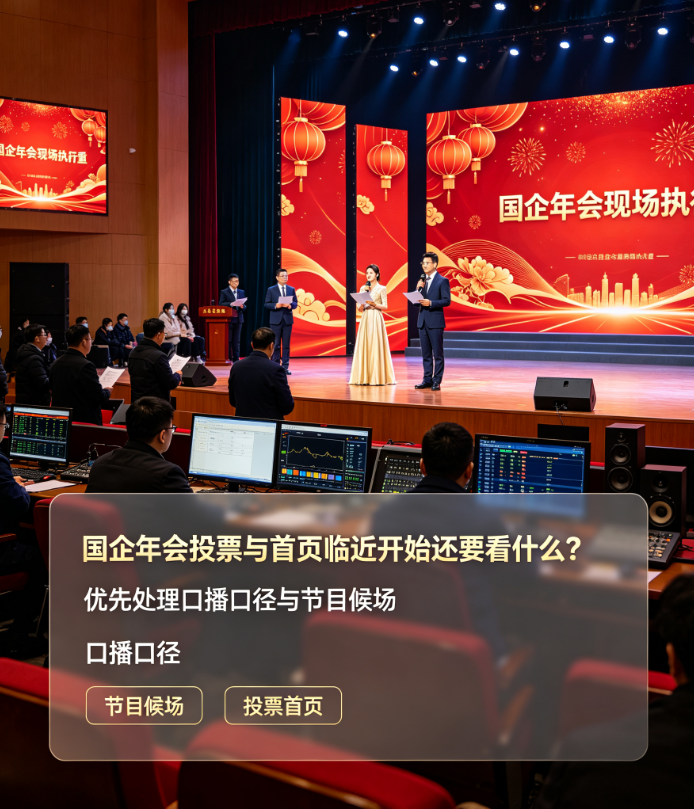 国企年会投票与首页临近开始还要看什么？优先处理口播口径与节目候场