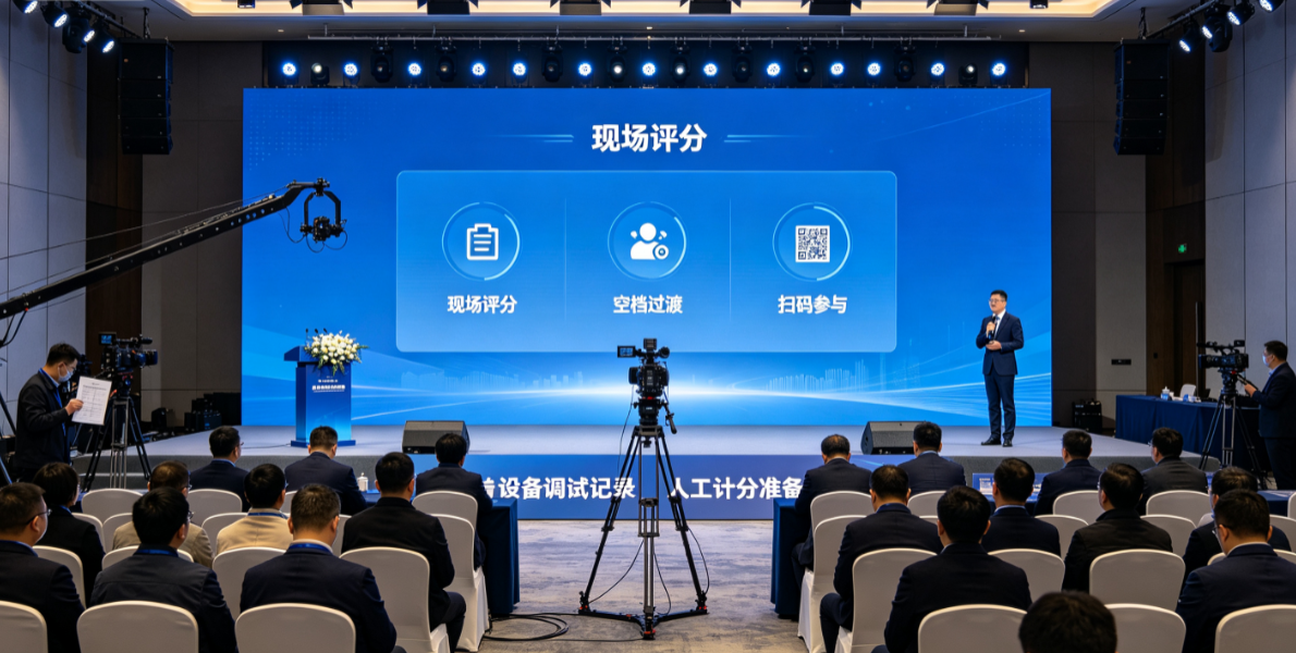 会议论坛话筒路线还没就绪，现场评分如何先承接机位遮挡？