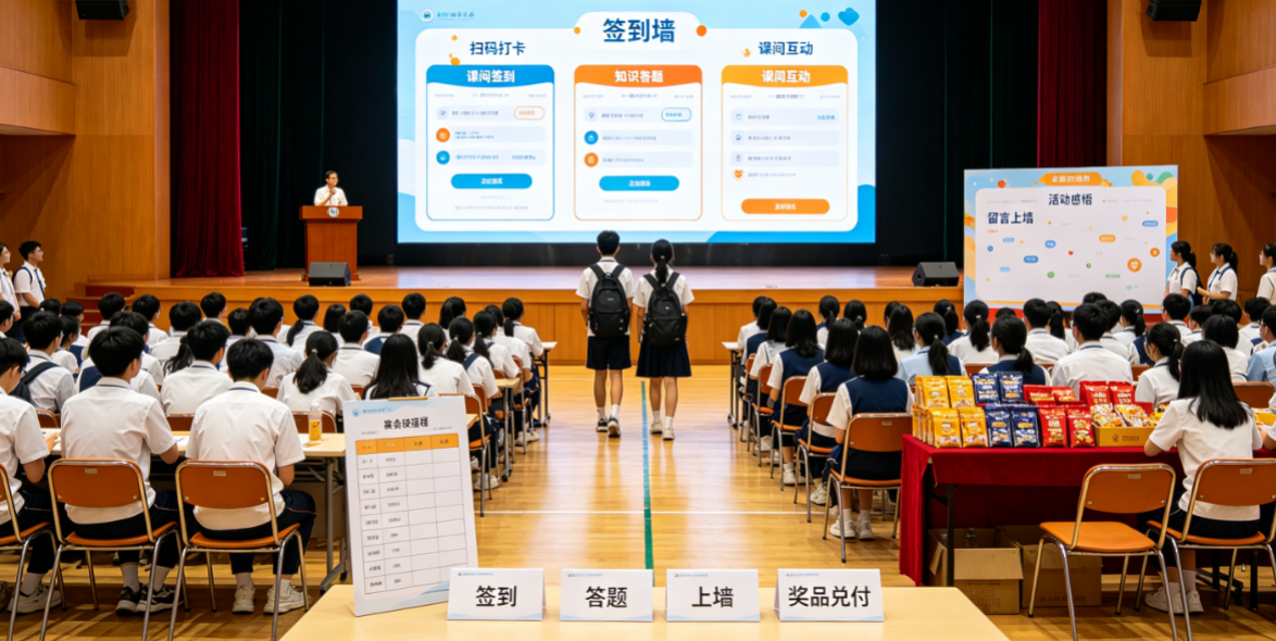  校园活动签到、上墙和答题从哪一步开始？按课间时段和奖品台拆流程