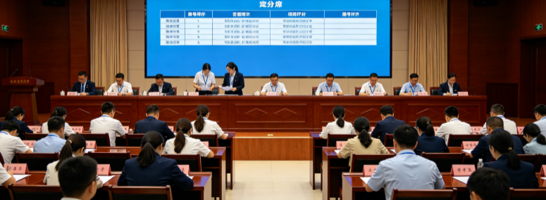  培训竞赛从计分席回到答题轮次时，现场人工衔接和现场评分与摇号怎么对上？