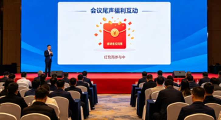 红包雨适合放在职工大会哪个环节？先看屏幕位置和人群状态
