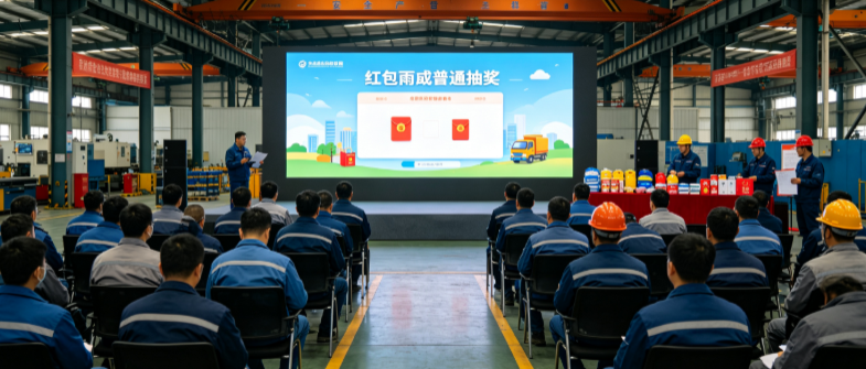 安全生产月活动红包雨和普通抽奖怎么选？礼品台怎么接住
