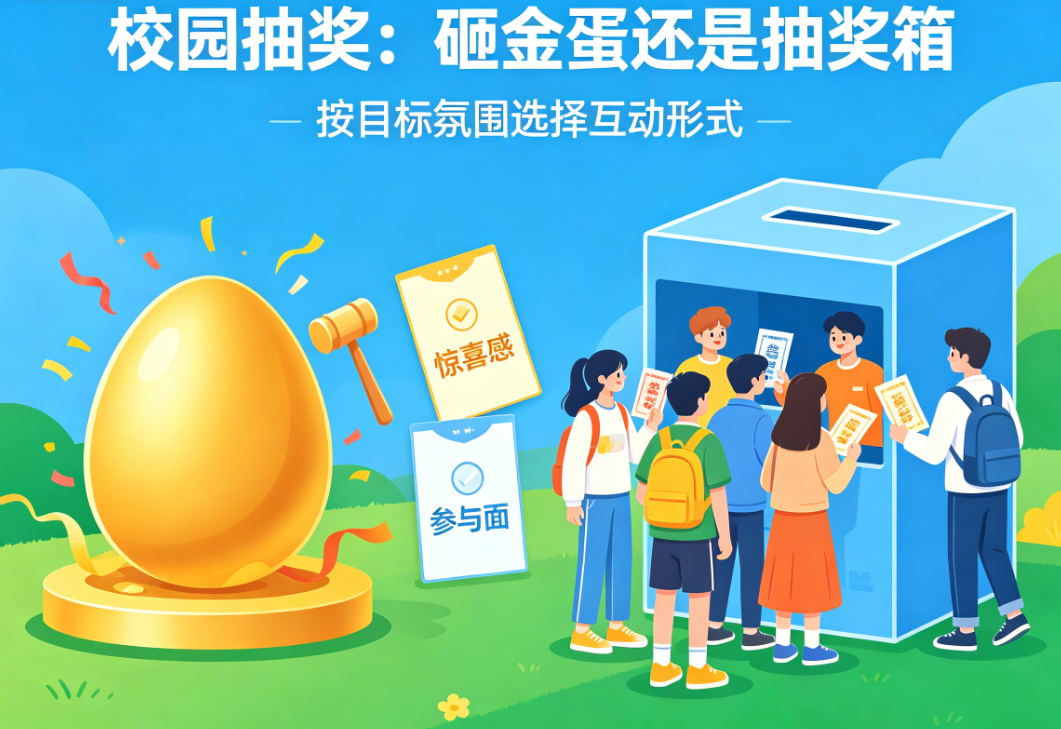 校园活动抽奖用砸金蛋还是抽奖箱？看奖品是重在惊喜感还是重在参与面
