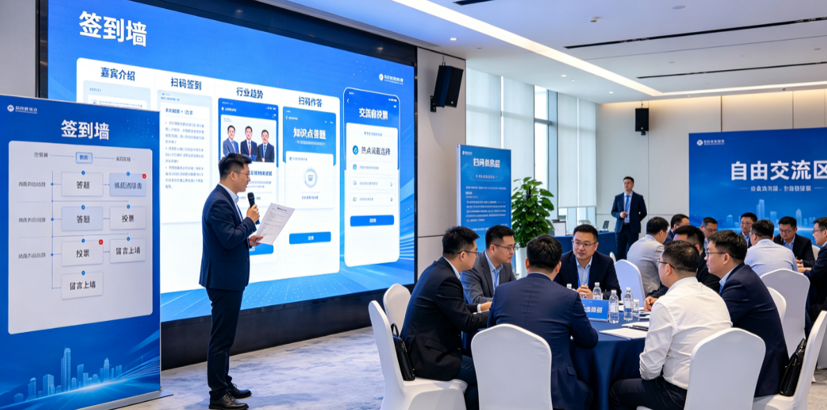 行业交流会从签到到交流收口怎么排？答题和投票要卡在分享和交流之间