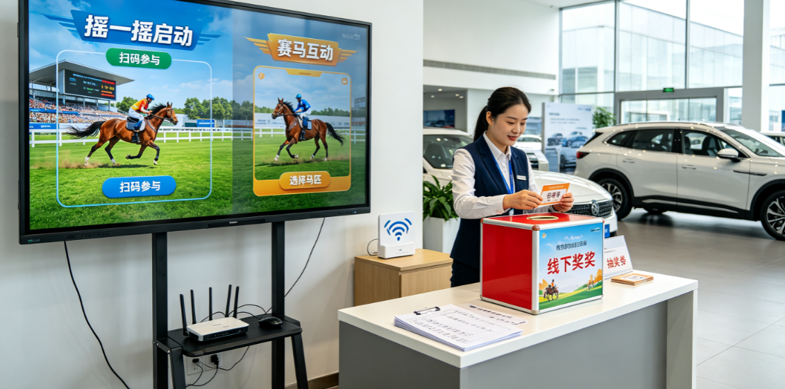 4S店试驾活动暖场时设备不够怎么办？摇一摇启动和赛马要做好线下兜底