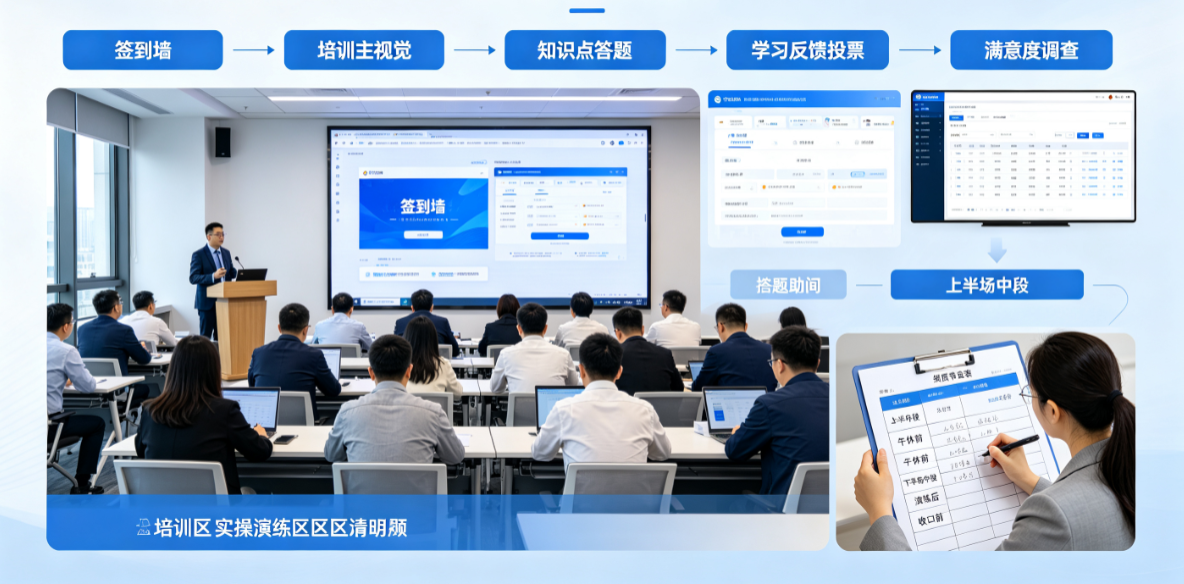 企业培训会从签到到培训收口怎么排？答题和投票要卡在培训节点之间