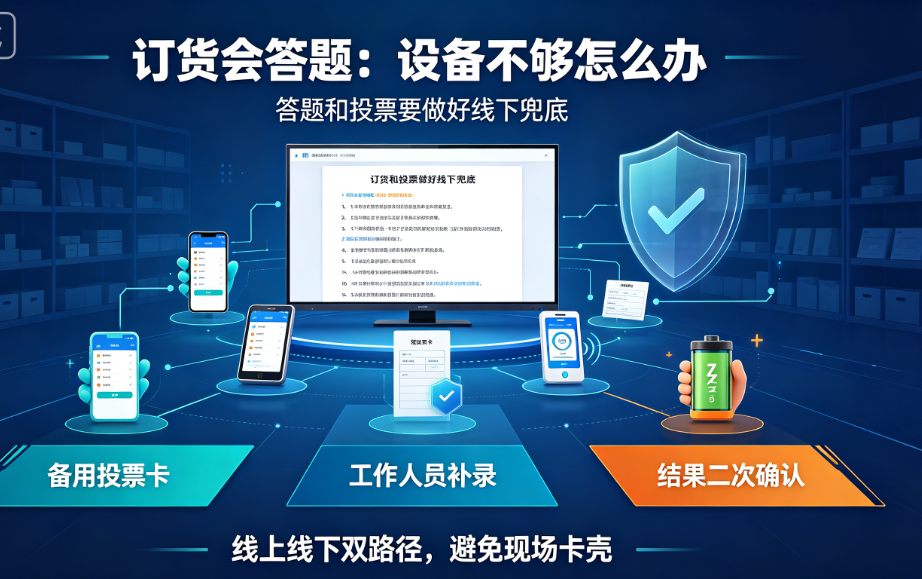 订货会答题时设备不够怎么办？答题和投票要做好线下兜底