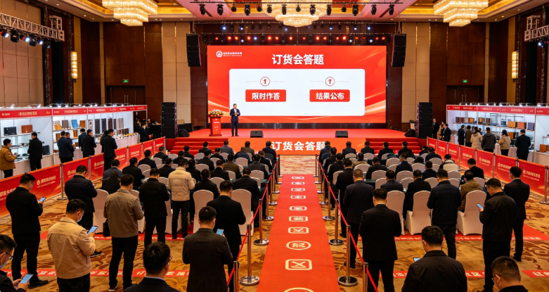 订货会答题时样品区和舞台冲突怎么办？答题和投票要分区域错峰
