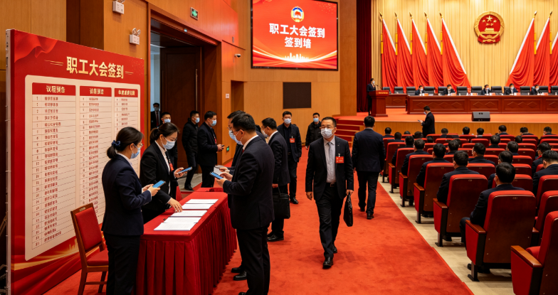 职工大会从签到到大会收口怎么排？红包雨和巨幕抽奖要卡在大会议程节点之间
