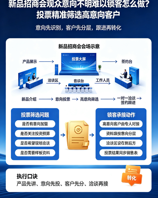 新品招商会观众意向不明难以锁客怎么做？投票精准筛选高意向客户